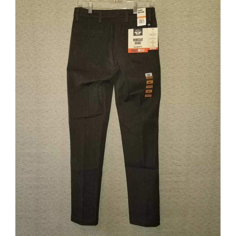 NWT Dockers Mens Pants 29x32 Workday Khaki Charcoal Smart 360 Flex Slim Fit NEW - Picture 15 of 15